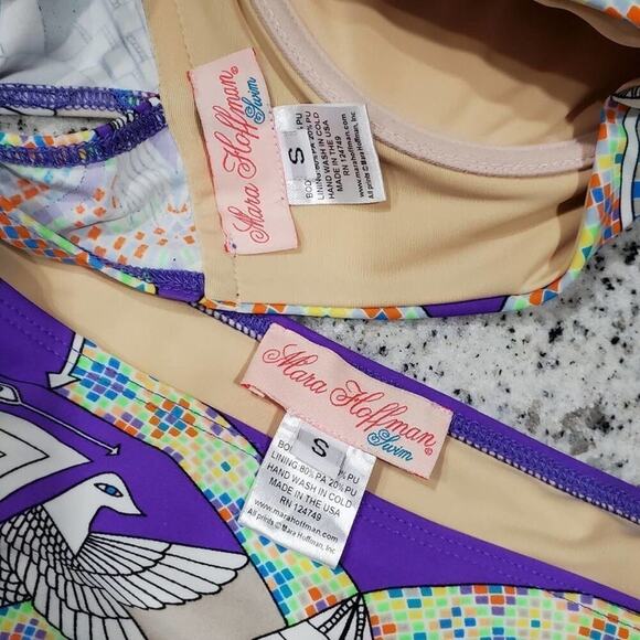 Mara Hoffman Aztec Phoenix‎ purple bikini size small - Picture 9 of 9